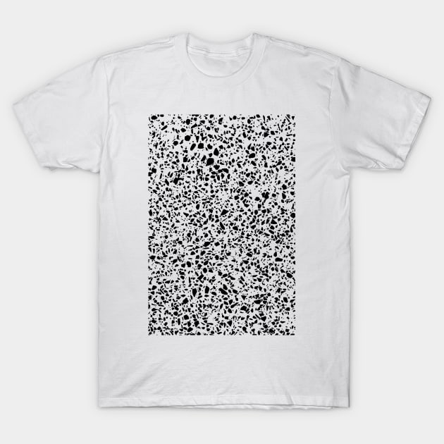 Black and White Dalmation Pattern T-Shirt by fivemmPaper